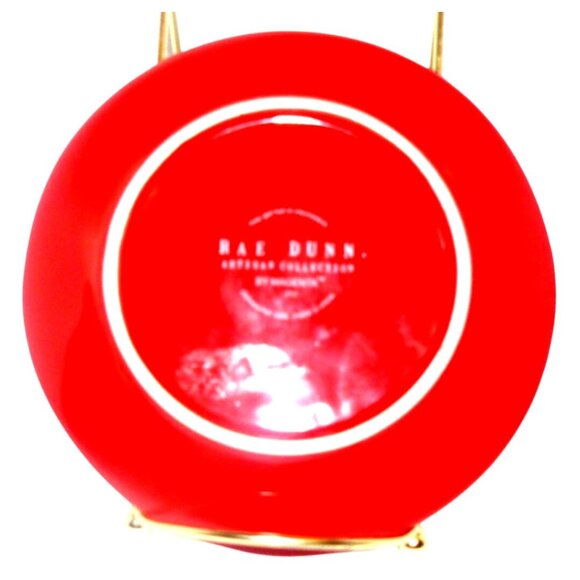 Rae Dunn Artisan Collection 6-in "Ho Ho Ho" Red Ceramic Holiday Plate Serve or D - Picture 2 of 2